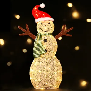 0.97M Christmas Lights Snowman 80 LED Decorations