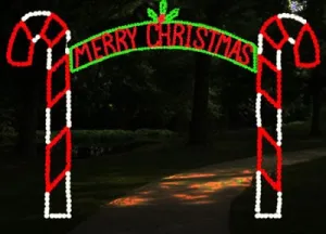 12' Merry Christmas Candy Cane Arch