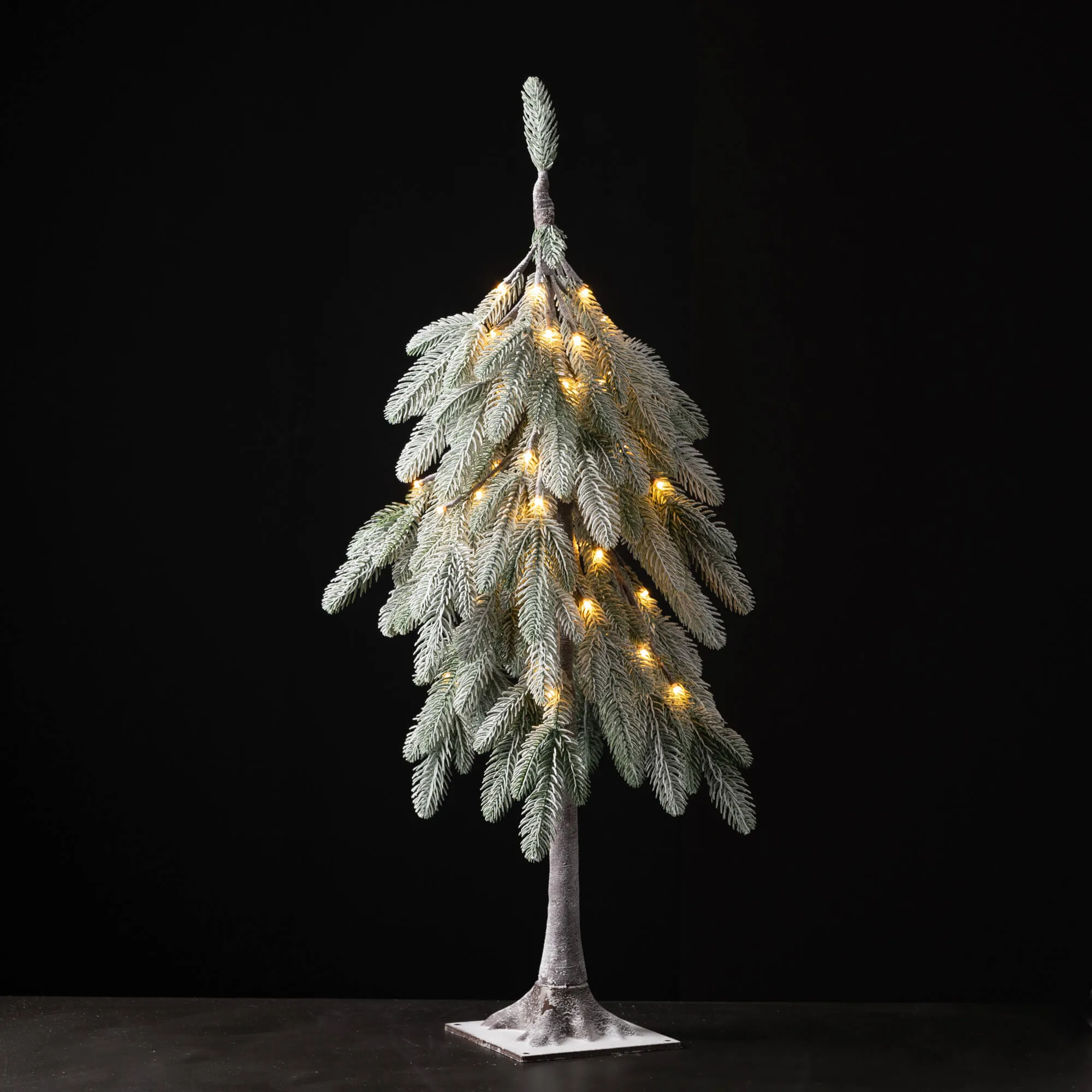 3' Lit Flocked Droopy Tree