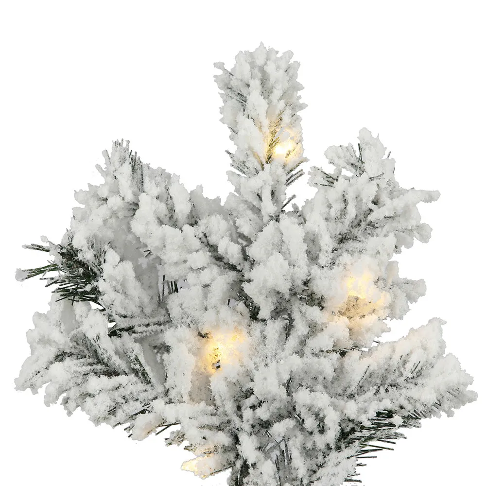 7.5' Winter Wonderland Tree, Warm White LED Lights