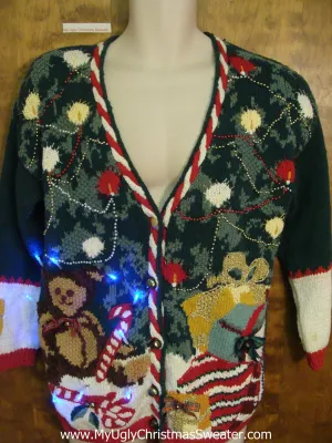 80s Corny Light Up Ugly Xmas Sweater