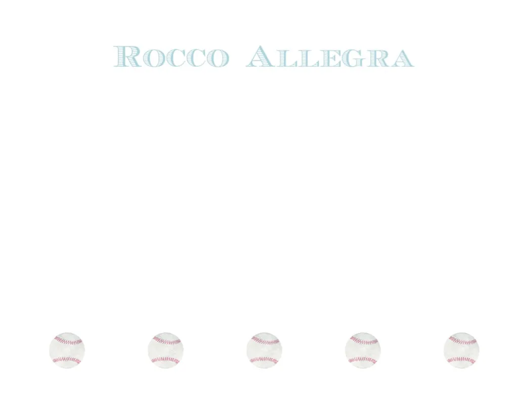 Baseball Stationery Set