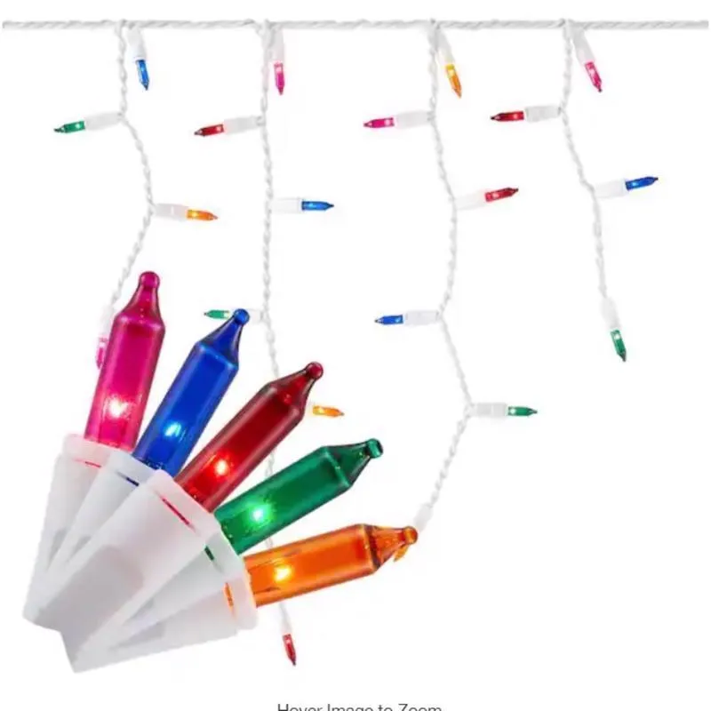 Celebrations LED T5 Multicolored/Warm White 100 ct Icicle Christmas Lights