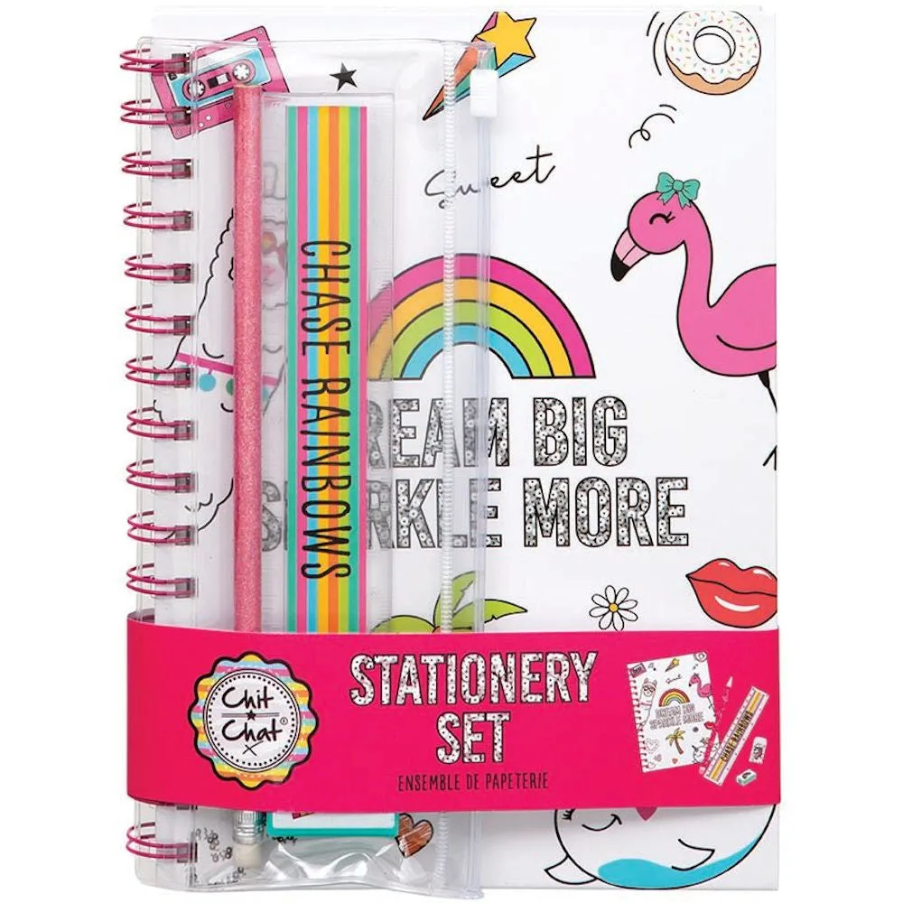 Chit Chat Kids Stationery Set - Assorted Creative Drawing Colouring Fun School Supplies