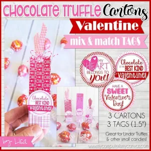 Chocolate Truffle Cartons & Tags {VALENTINE} PRINTABLE