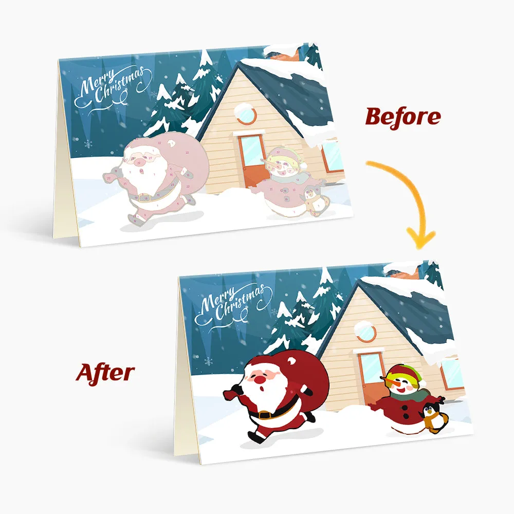 Christmas Card Set 4 - Paint by Numbers