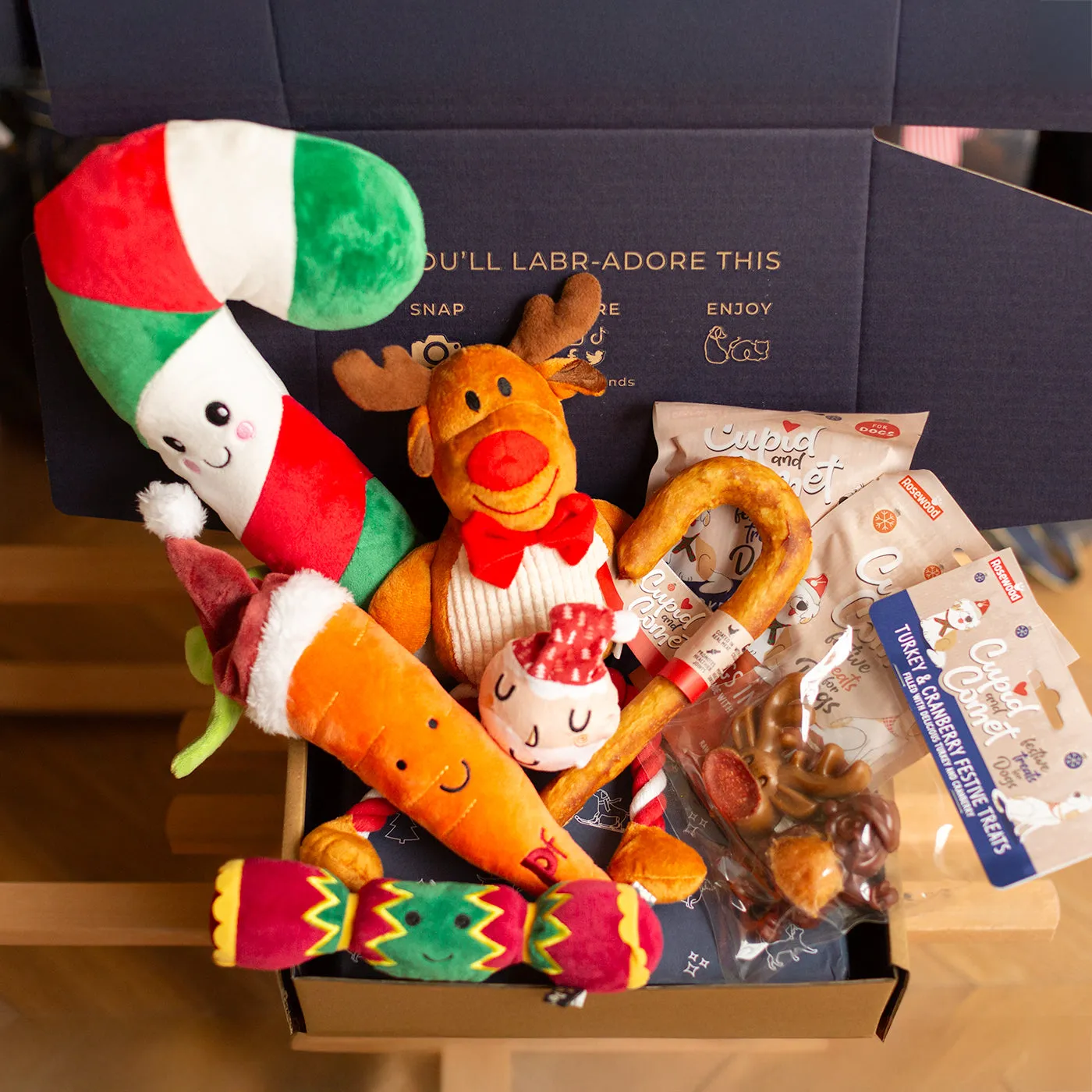 Christmas Dog Toy & Treat Gift Hamper by Lords & Labradors