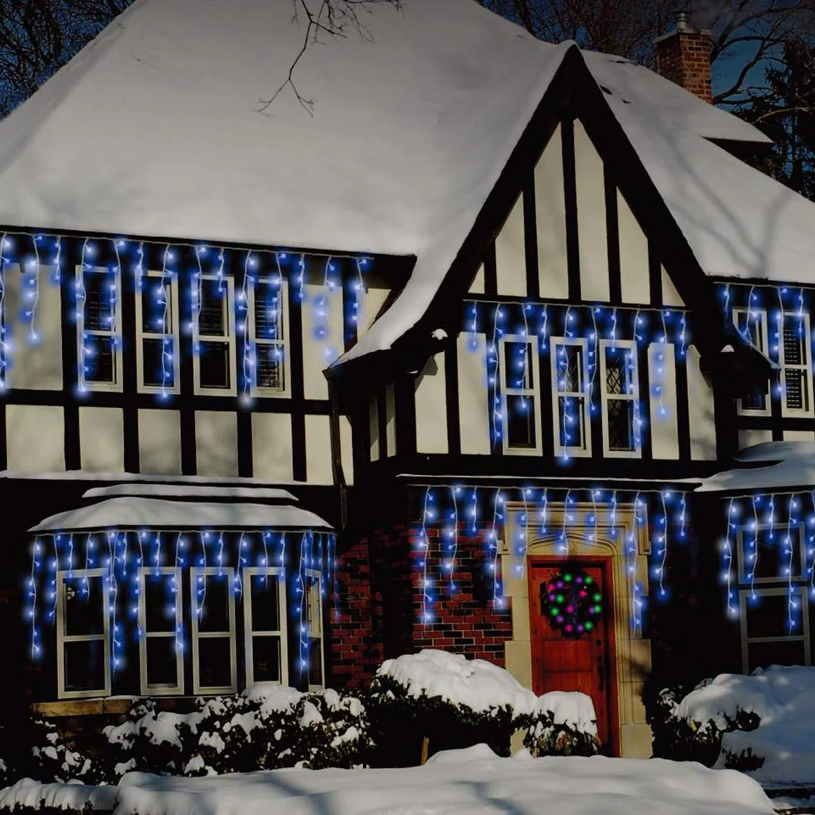 Christmas Workshop 480 LED Bright Blue, brilliant white Snowing icicles, Indoor and Outdoor, lights ~ Christmas, Weddings & Gardens ~ 87870