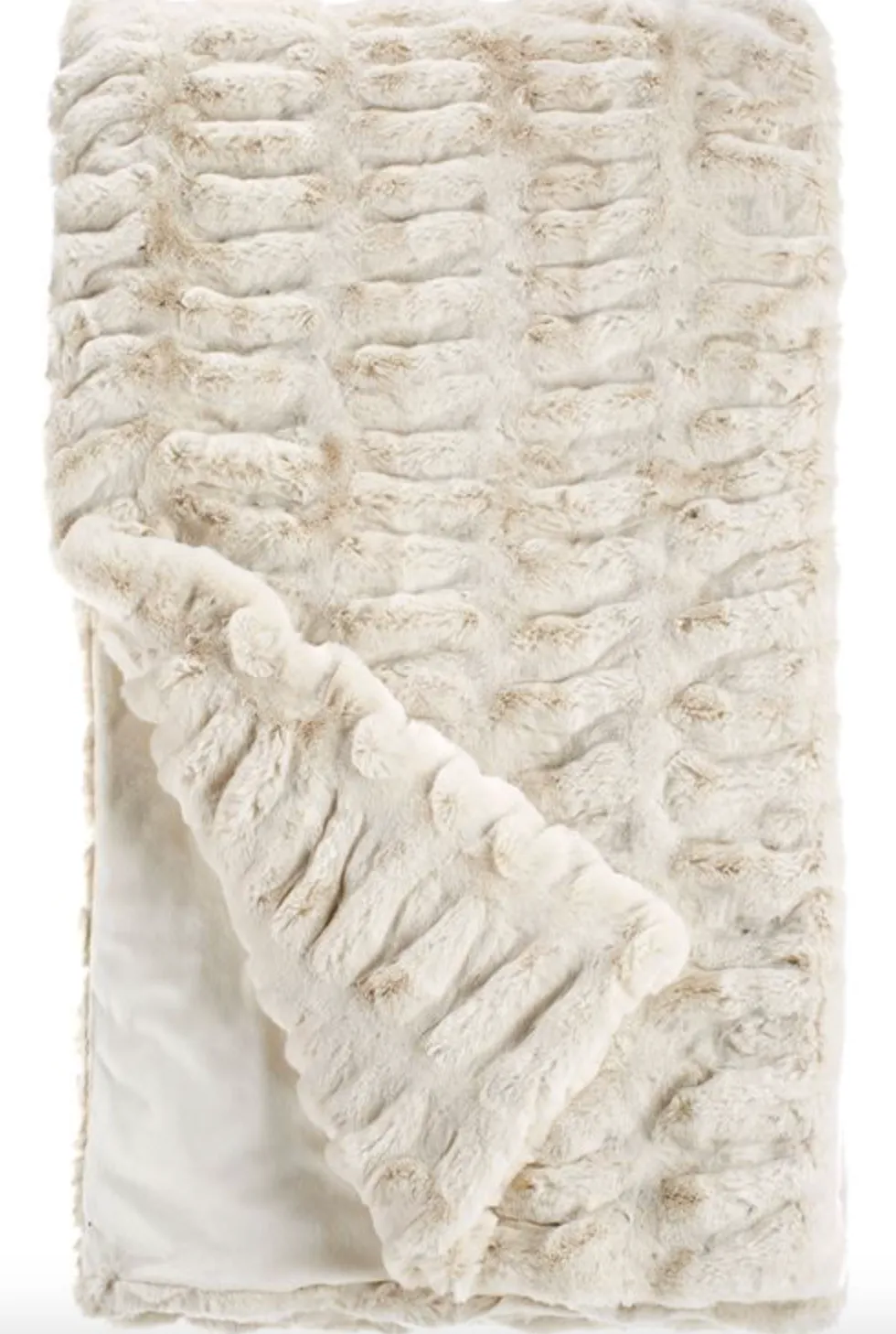 COUTURE COLLECTION THROW IVORY MINK,60X60