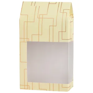 Cream Gift Boxes 16 Pack Tall Paper Boxes With Window 9x5x2.5