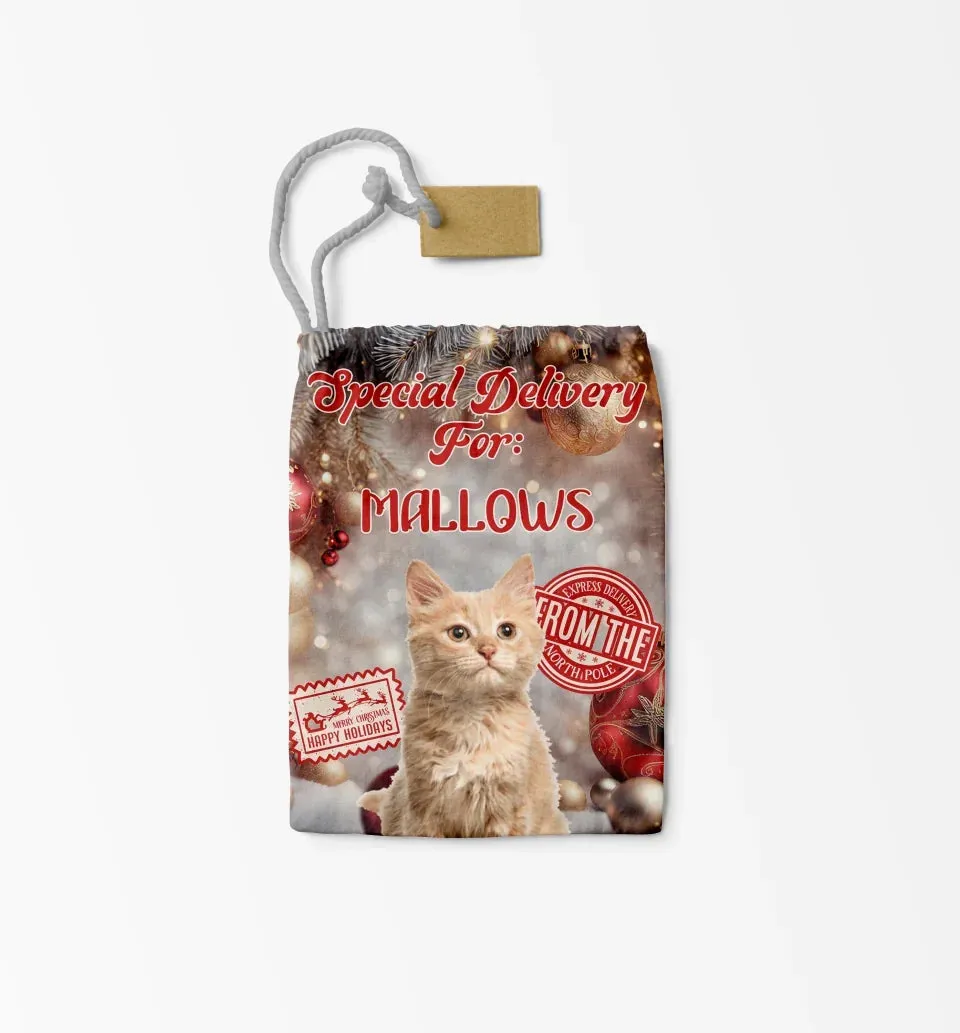 Custom Holiday Christmas Drawstring Bag