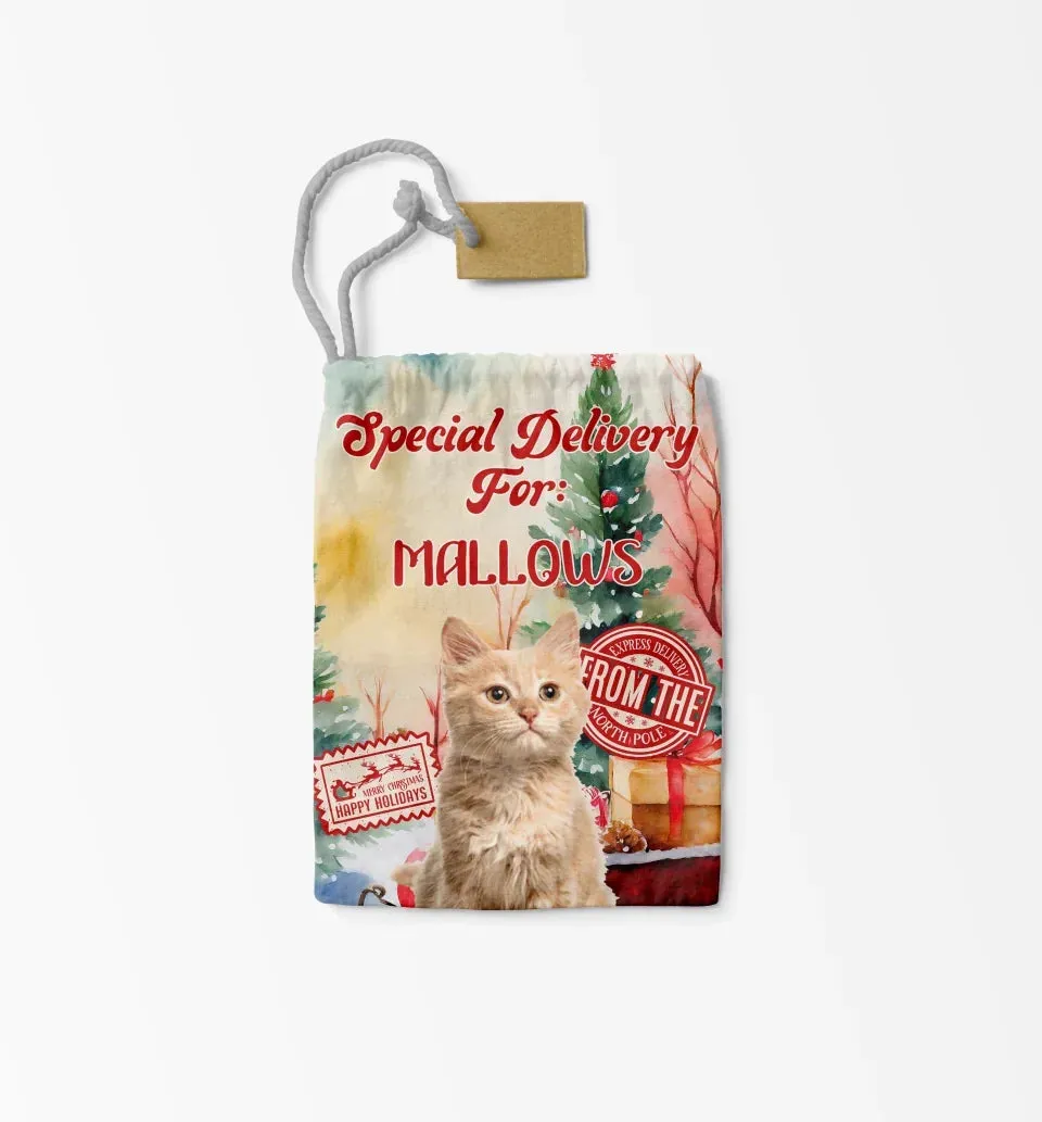 Custom Holiday Christmas Drawstring Bag