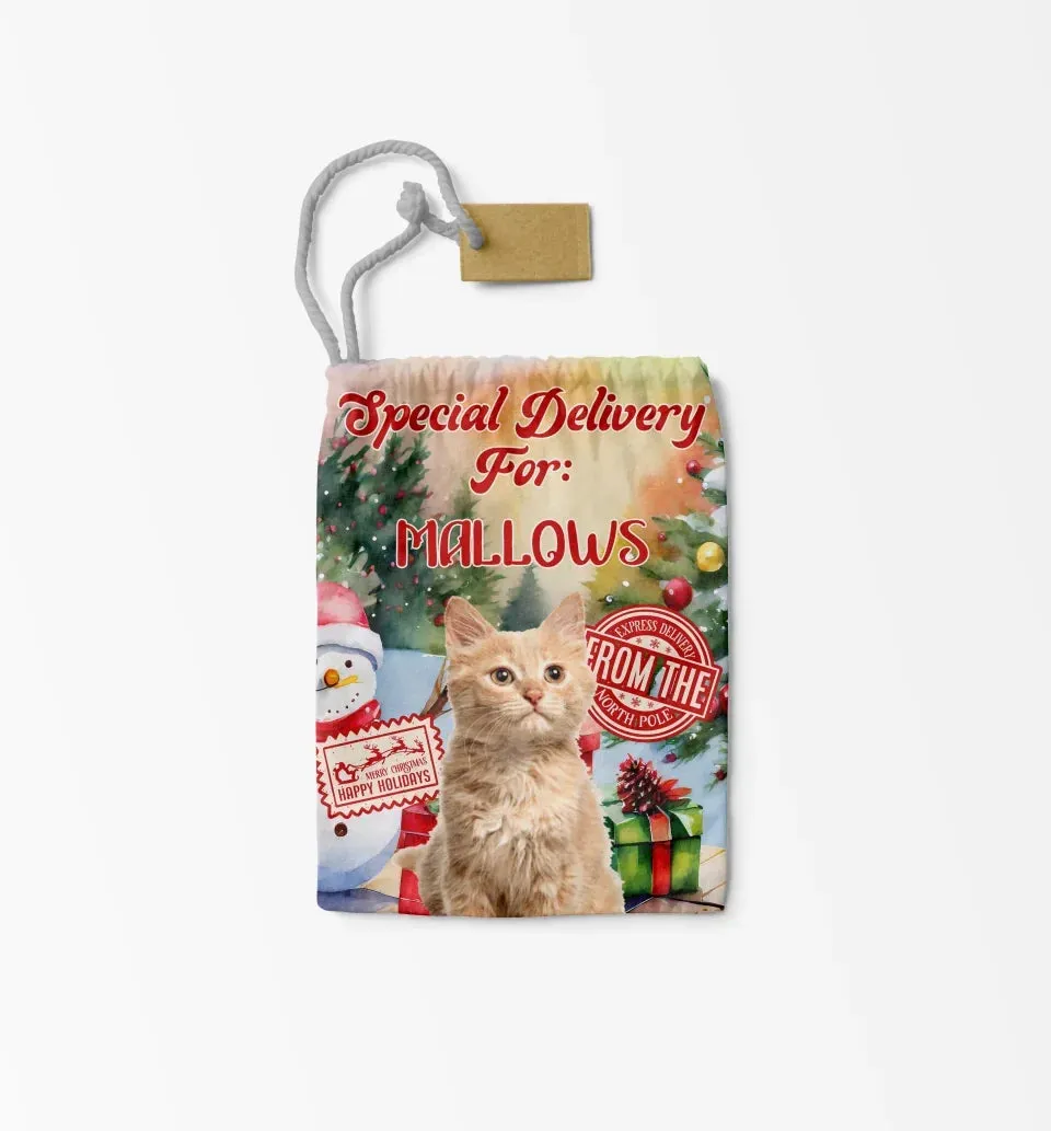 Custom Holiday Christmas Drawstring Bag