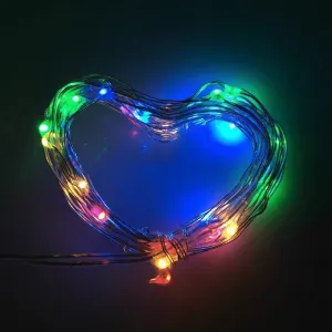 Decorative String Fairy Lights Battery Powered Multi Colour 40 LED - 2m