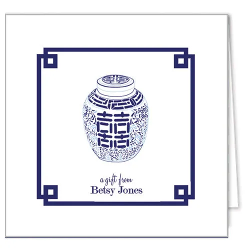 Double Happiness Jar Enclosure Cards   Envelopes