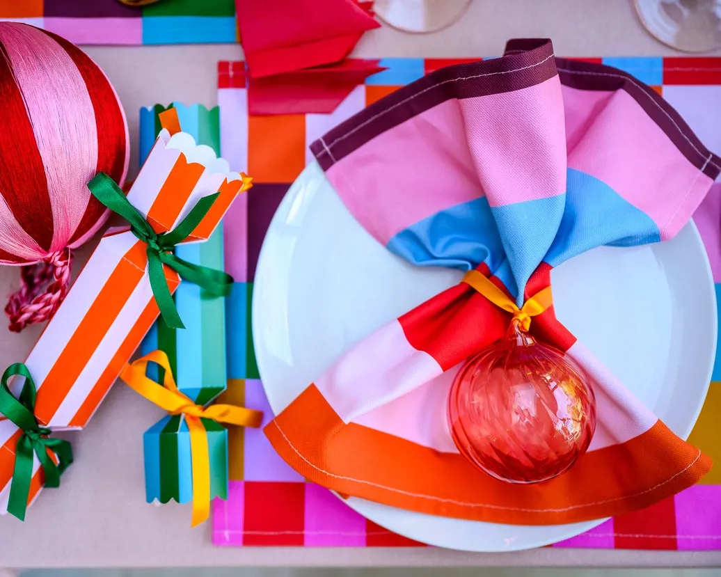 Fill Your Own Christmas Crackers Red & Pink Stripe