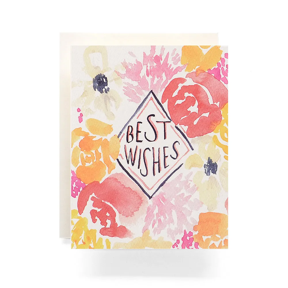 Floral Best Wishes Greeting Card