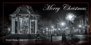 Front Royal at Christmas Holiday Cards in Black and White