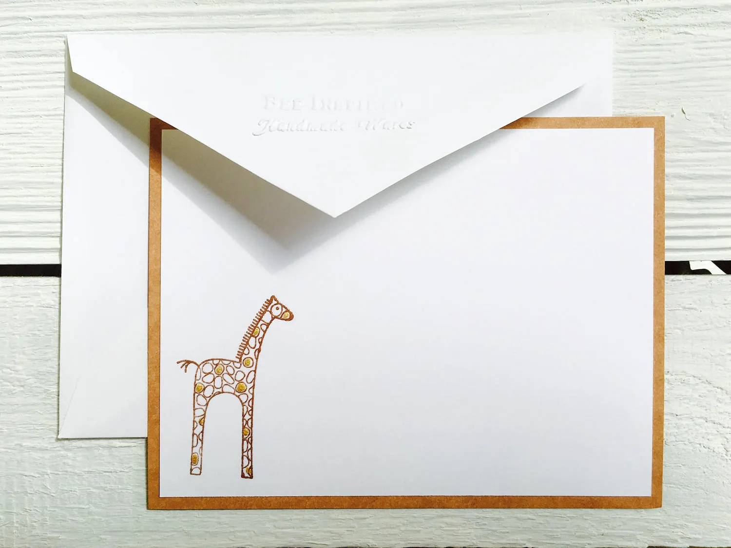 Giraffe Personalized Note Cards