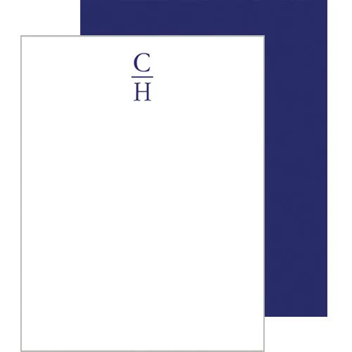 Graduation Stacked Initials Personalized Flat Notecards | More Colors