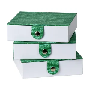 Green Gift Box With Snap Closure 6 Pack 5.9x5.9x1.8