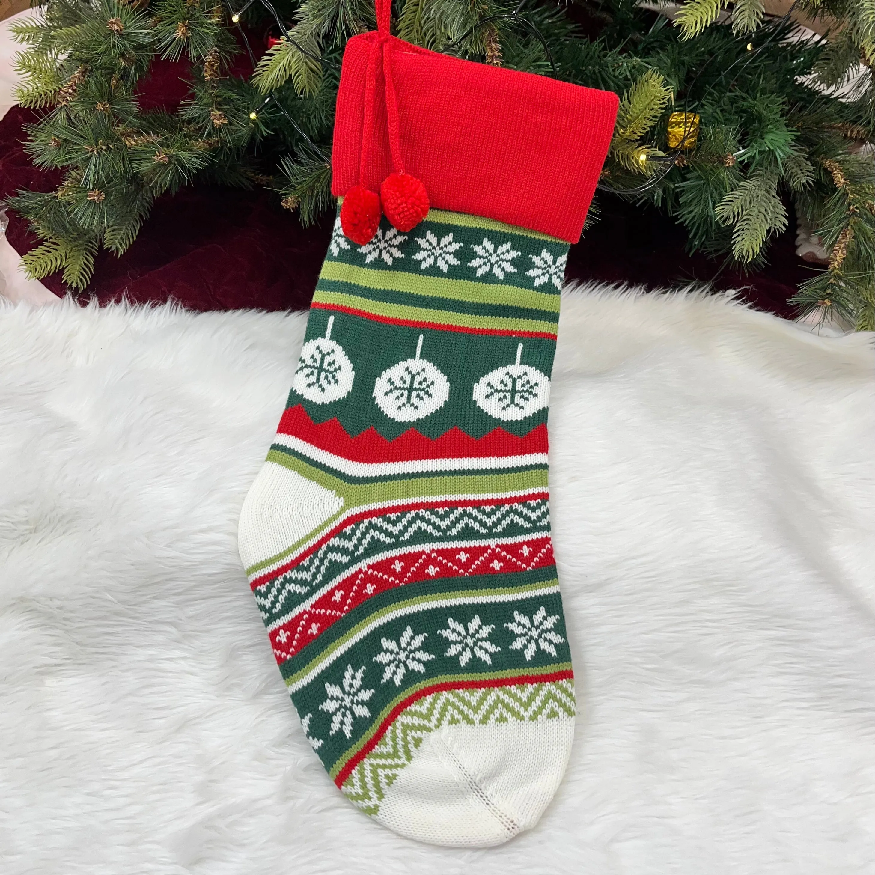 Handwoven Knitted Stocking - Set of 3