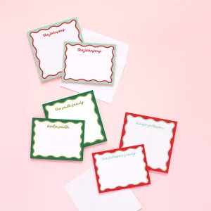 Holiday Wavy Personalized Notepad & Stationery Bundle