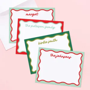 Holiday Wavy Personalized Stationery