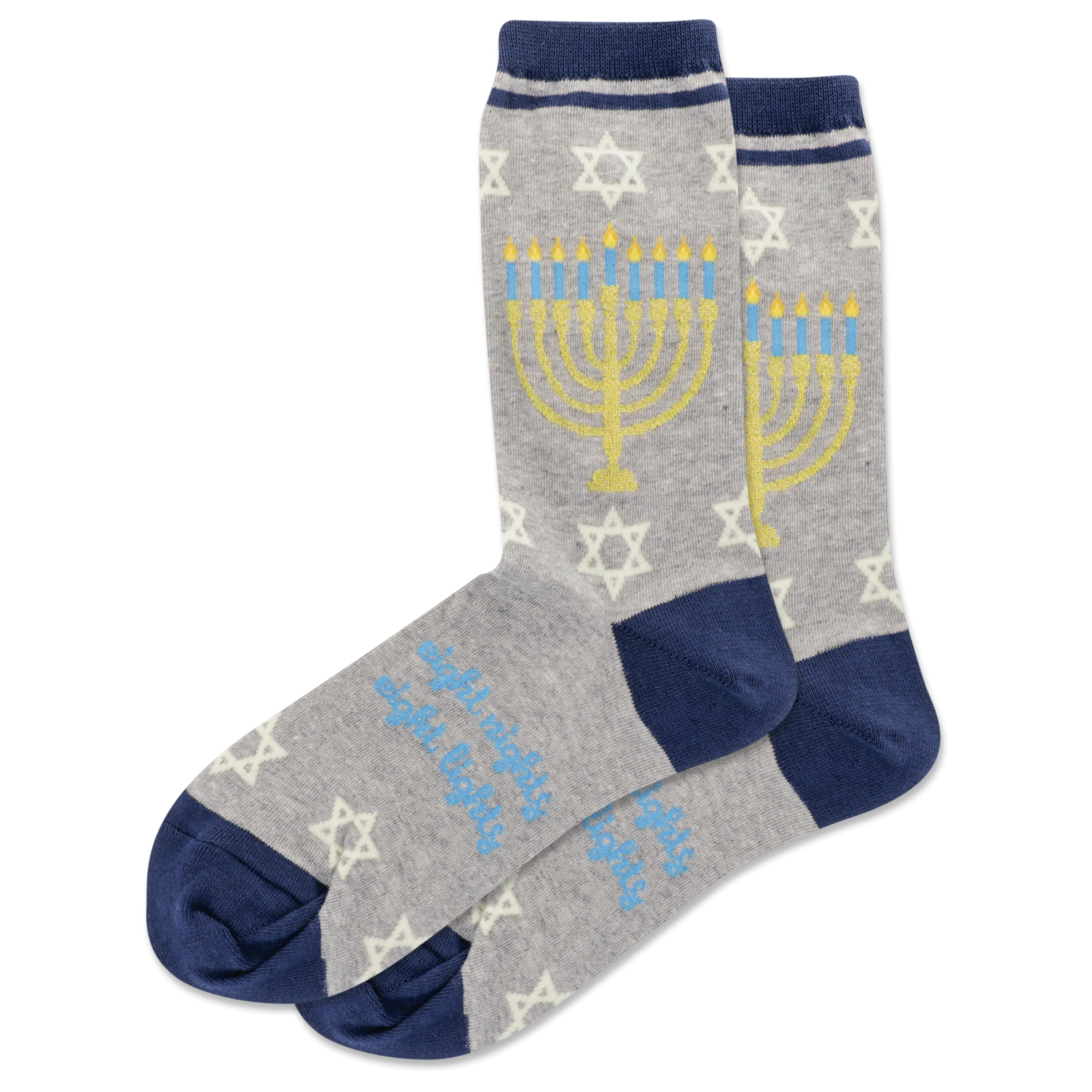 HOTSOX Women's Menorah Crew Socks