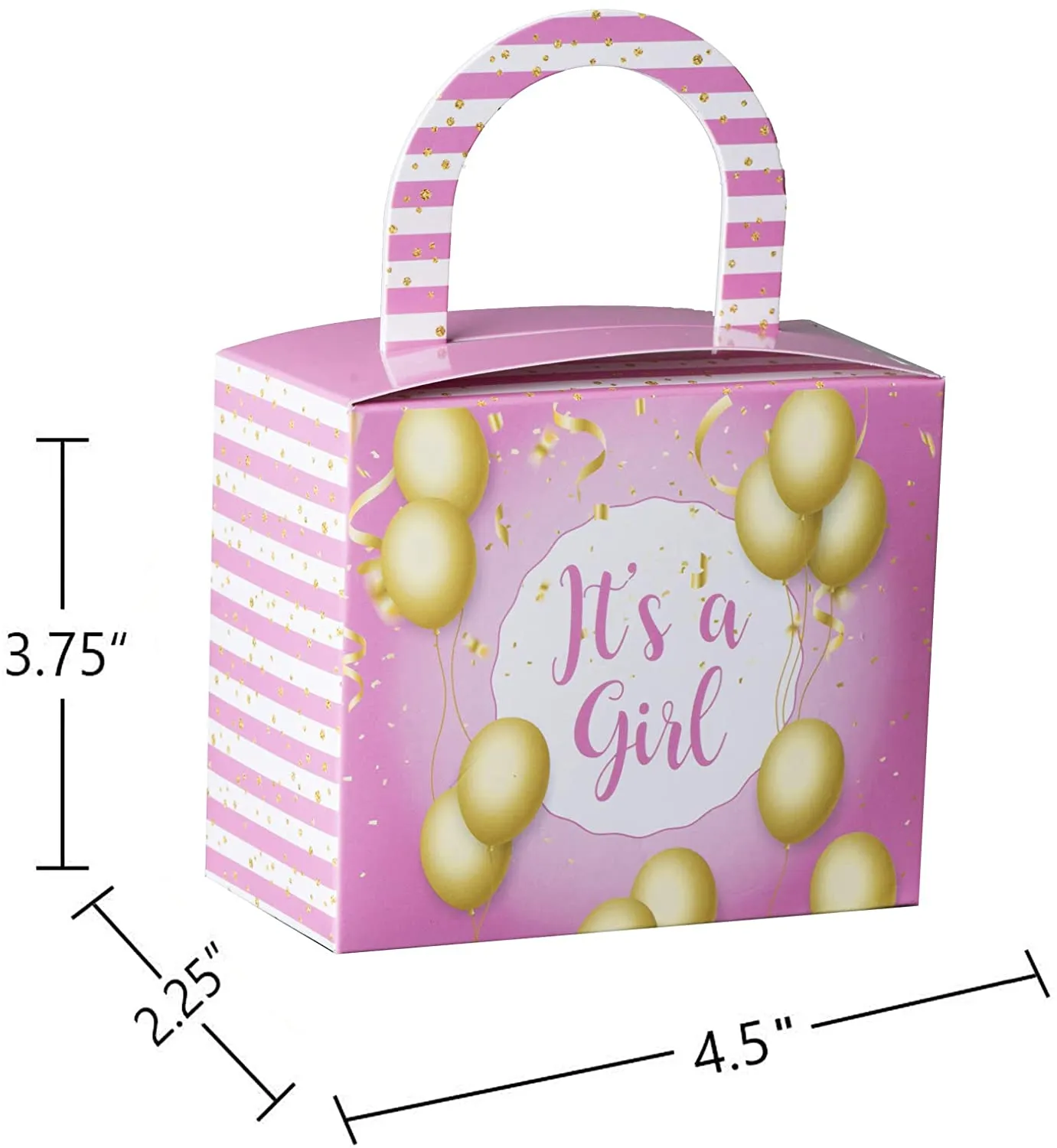 Pack of 36 Its A Girl Candy Boxes - 4.5 x 3.75 x 2.25 in Size