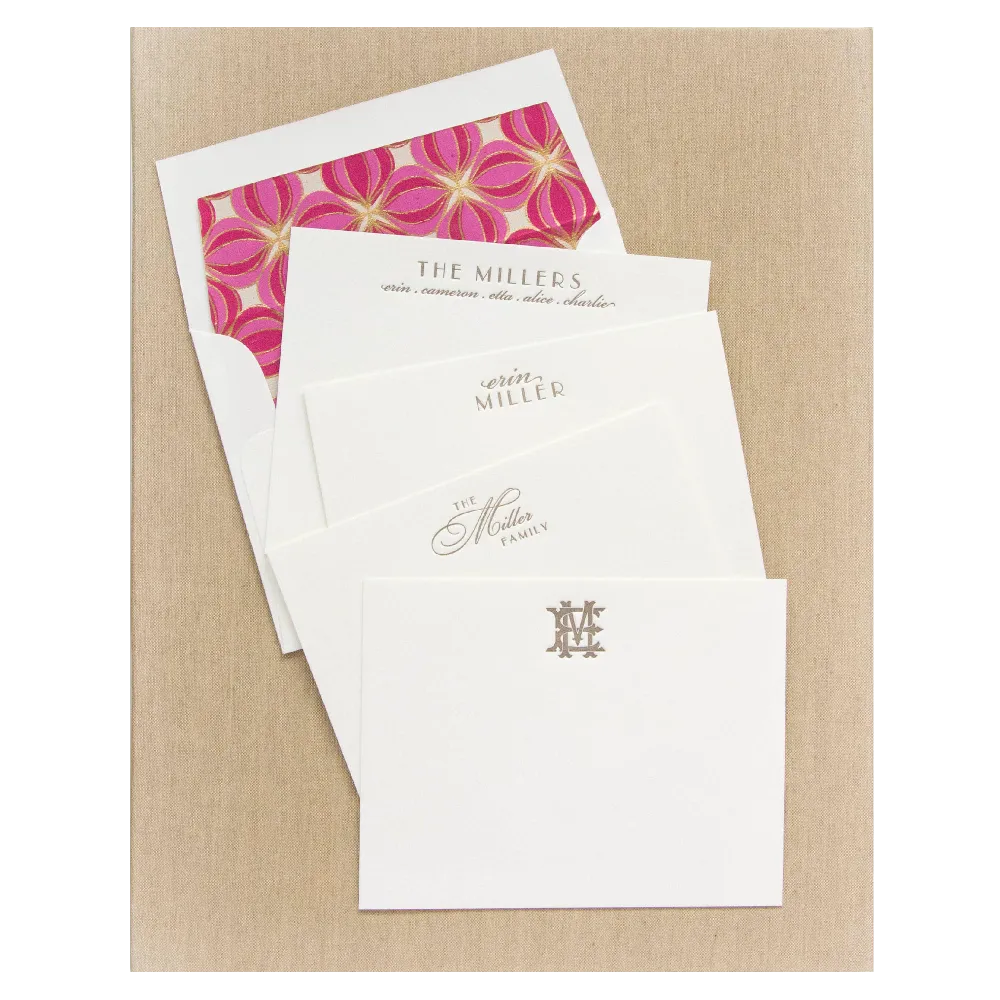 Letterpress Grand Silk Stationery 101