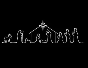 Nativity Scence Silhouette