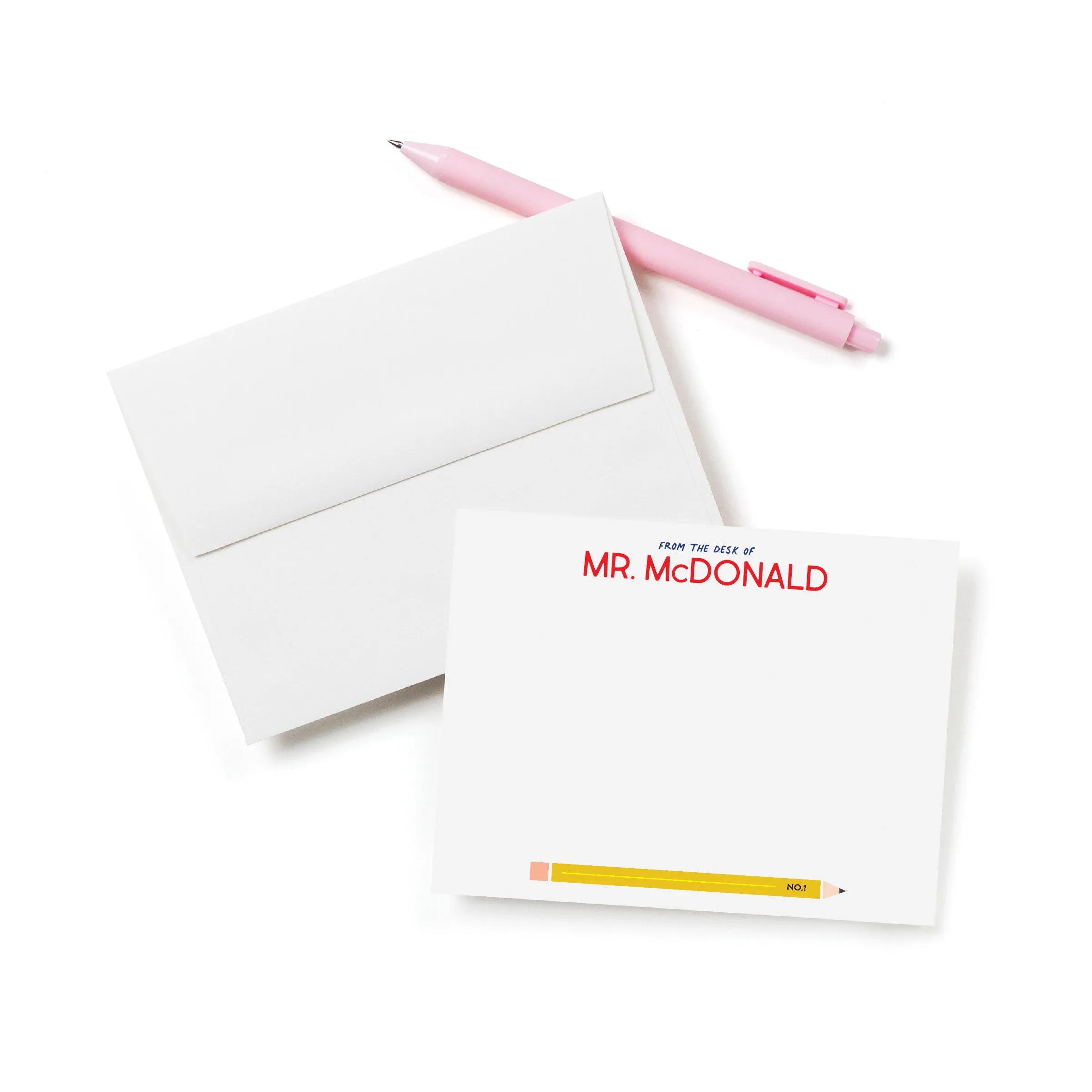 No. 1 Teacher Personalized Stationery