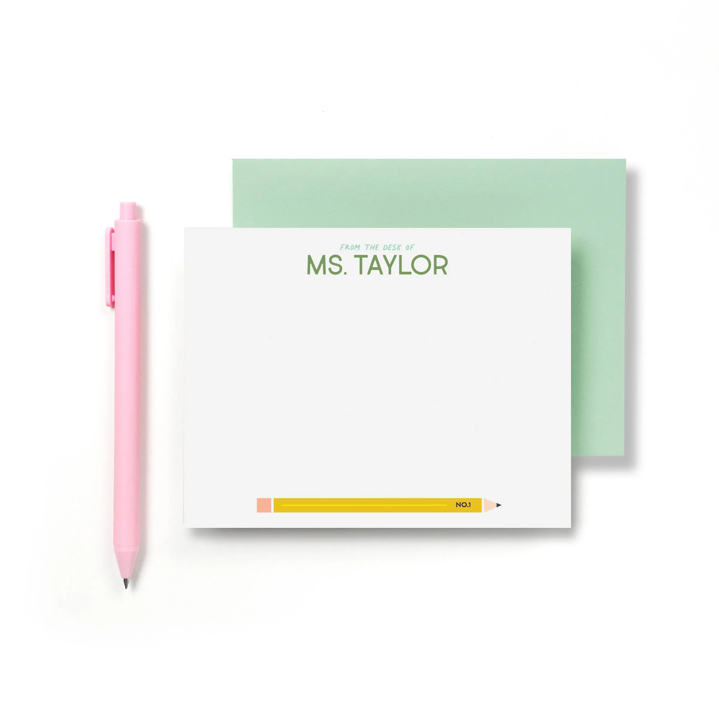 No. 1 Teacher Personalized Stationery