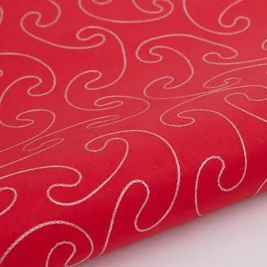 Paper Mirchi Christmas Red Hand Embroidered Wrapping Paper