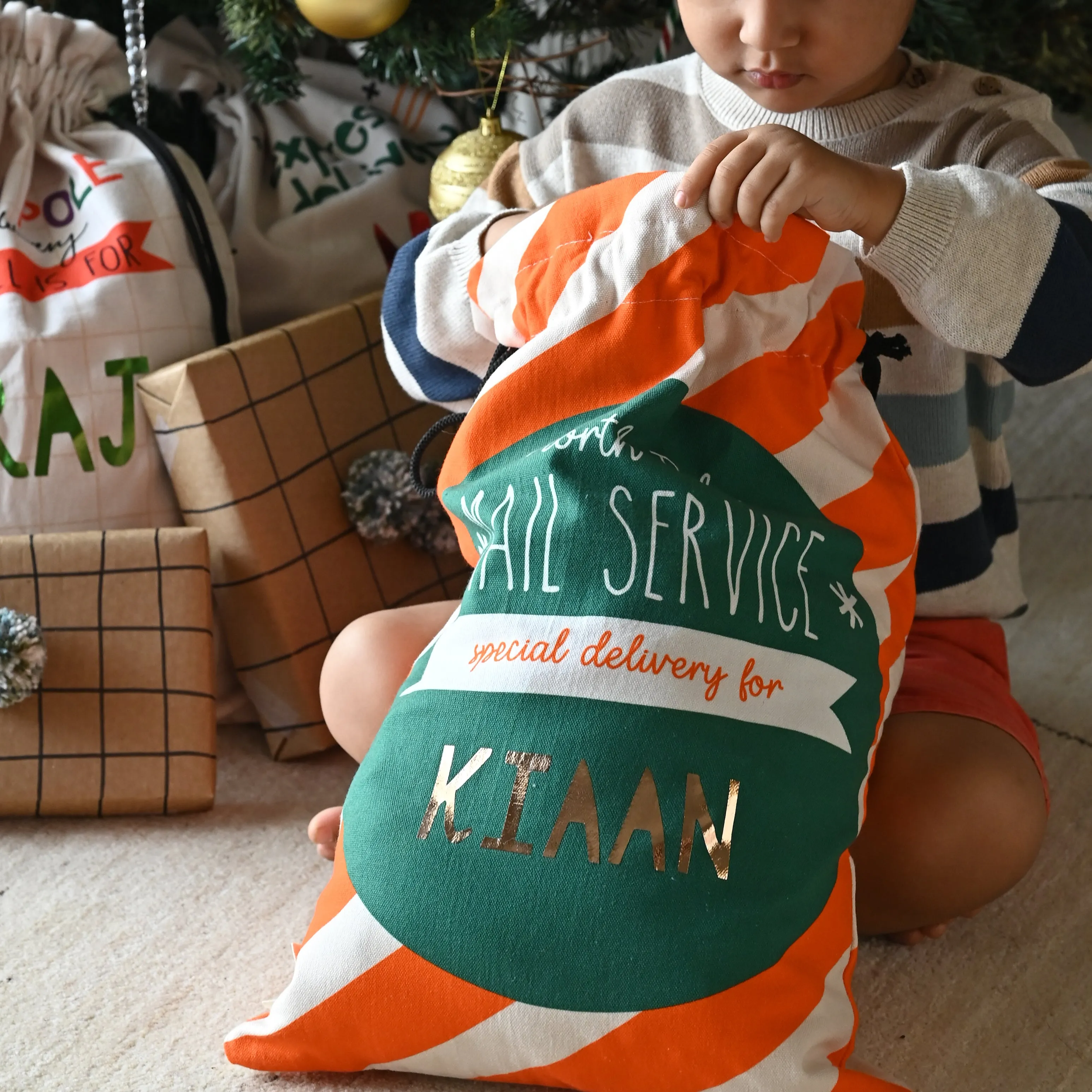 Personalised Sack | Candy Stripes