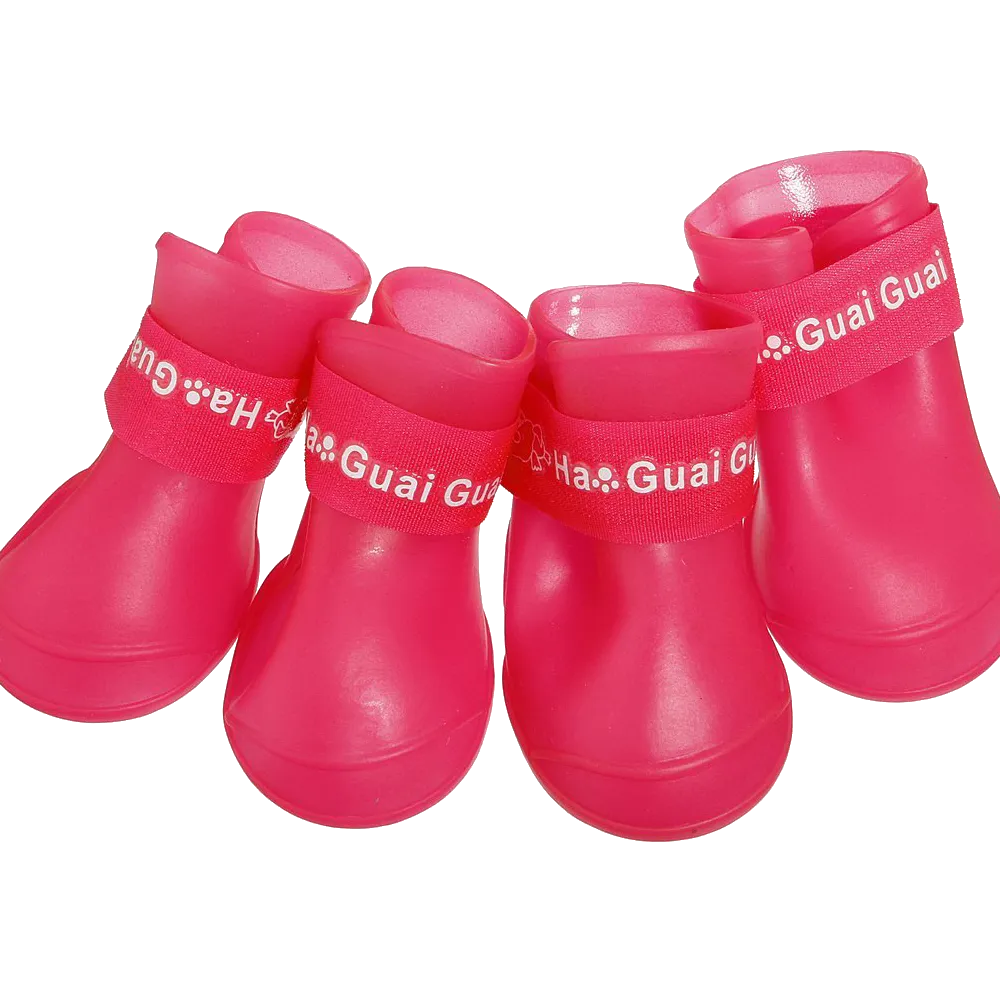 Pet Dog Rain Boots Booties Waterproof Protective Rubber Shoes