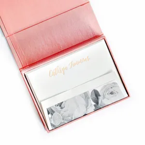 Petite Silk Stationery Box - Blush