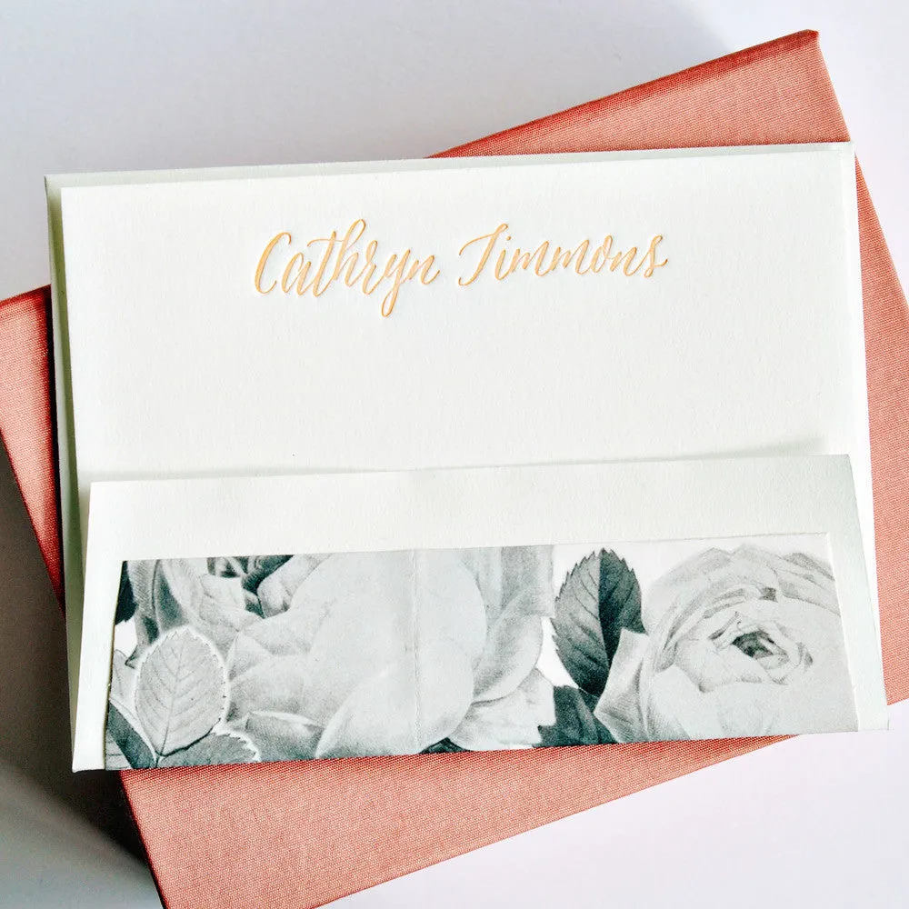 Petite Silk Stationery Box - Blush