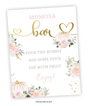 Pink Gold Baby Shower Signs