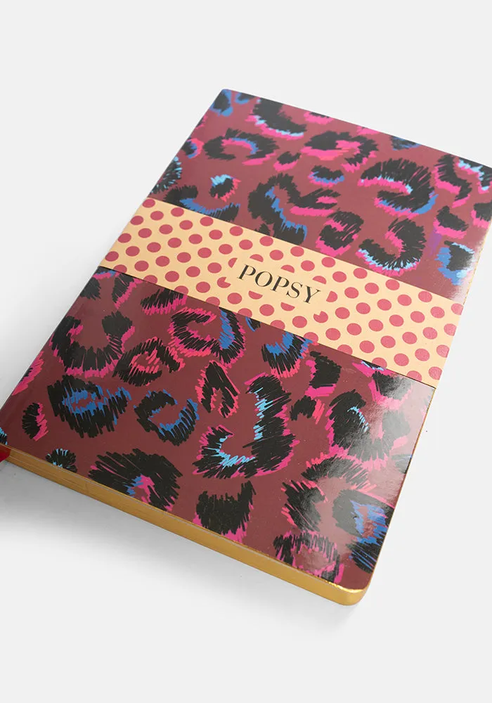 Popsy Purple Animal Print Notebook