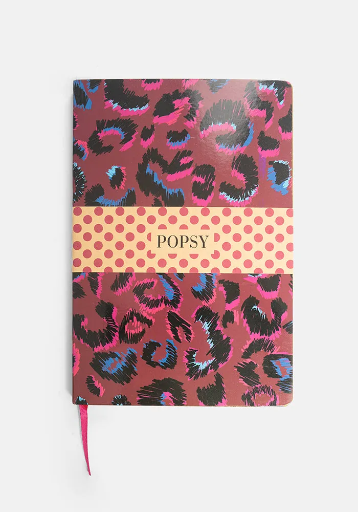 Popsy Purple Animal Print Notebook