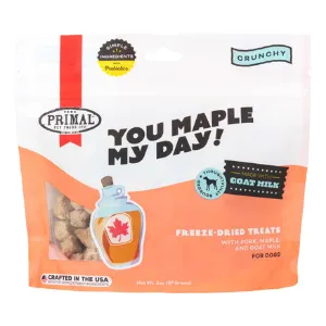 Primal You Maple My Day Freeze-Dried Pork, Maple & Goat Milk Dog Treats 2 oz