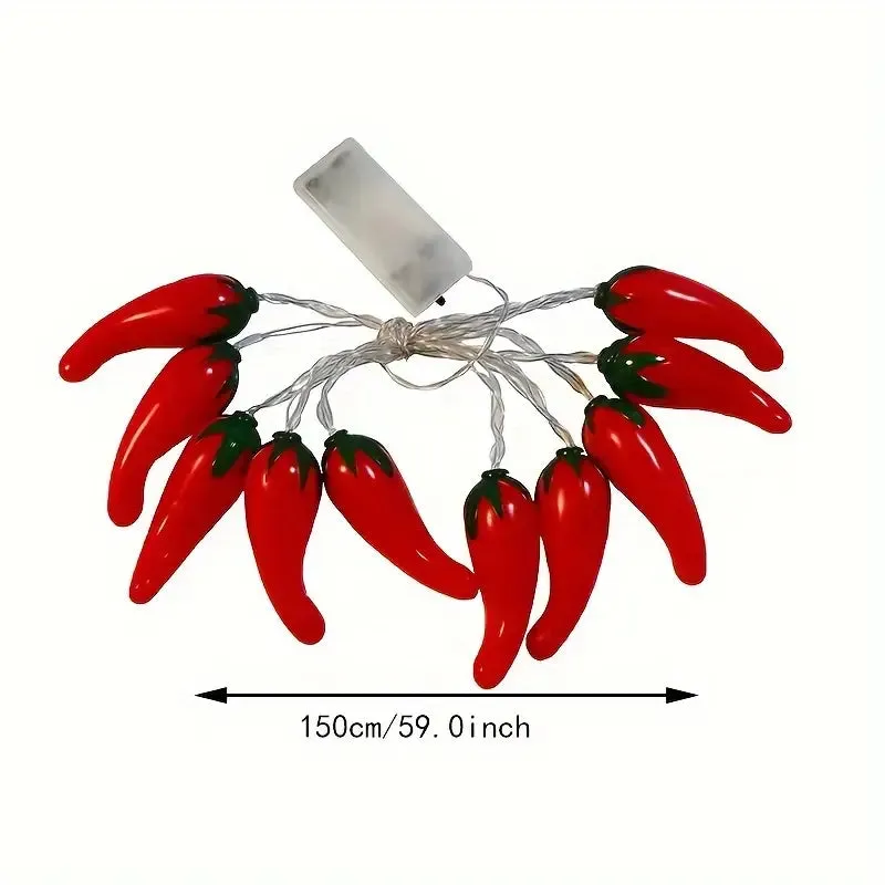 Quntis Christmas Tree Chili Pepper Lights – Red Pepper String Lights for Bedroom & Christmas Parties Decor