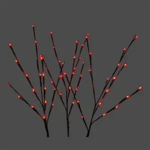 Red LED Twig Set of 3