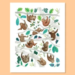 Sloth Squad Art Print