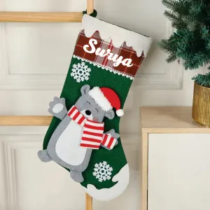 Snowflake Magic Stocking - Polar Bear