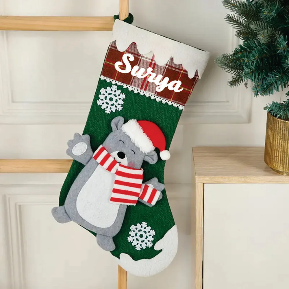 Snowflake Magic Stocking - Polar Bear