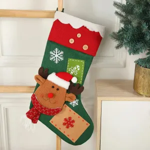 Snowflake Serenade Stocking - Reindeer