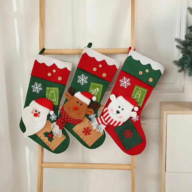 Snowflake Serenade Stocking - Reindeer